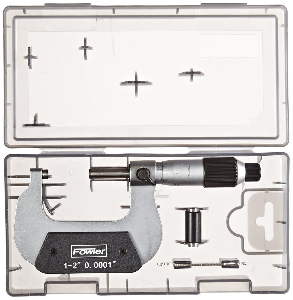 Fowler 52-229-202-0, Swiss-Style Outside Micrometer with 1-2" Measuring Range