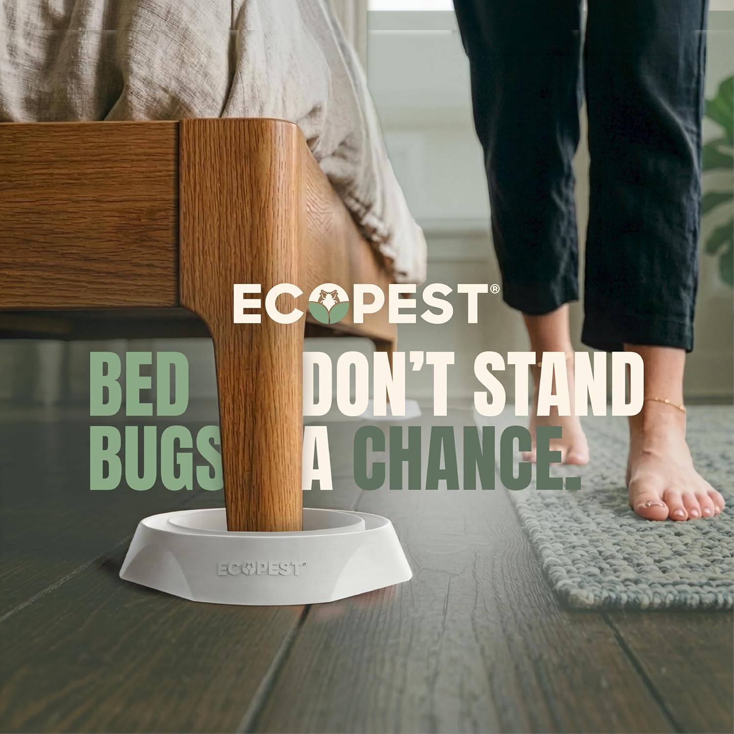 Bed Bug Interceptors – 8 Pack | Bed Bug Blocker (Pro) Interceptor Traps (White) | Insect Trap, Monitor, and Detector
