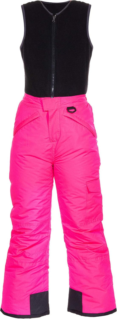 Polar Fleece Water Resistant Insulated Unisex Boys and Girls Unisex Ski & Snow Bib Pants Overalls