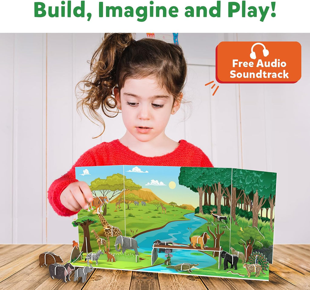 STEM Building Toy : My World Amazing Animals | Gifts for Kids Ages 3-7 | Fun Learning & Educational Playset for