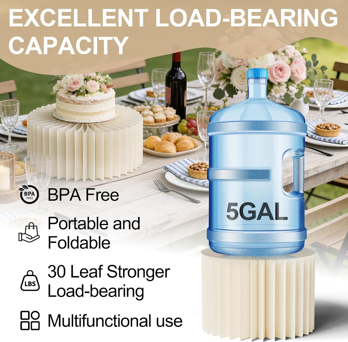 Yeasfe 6 Pcs Buffet Risers, Food Display Risers for Buffet Table