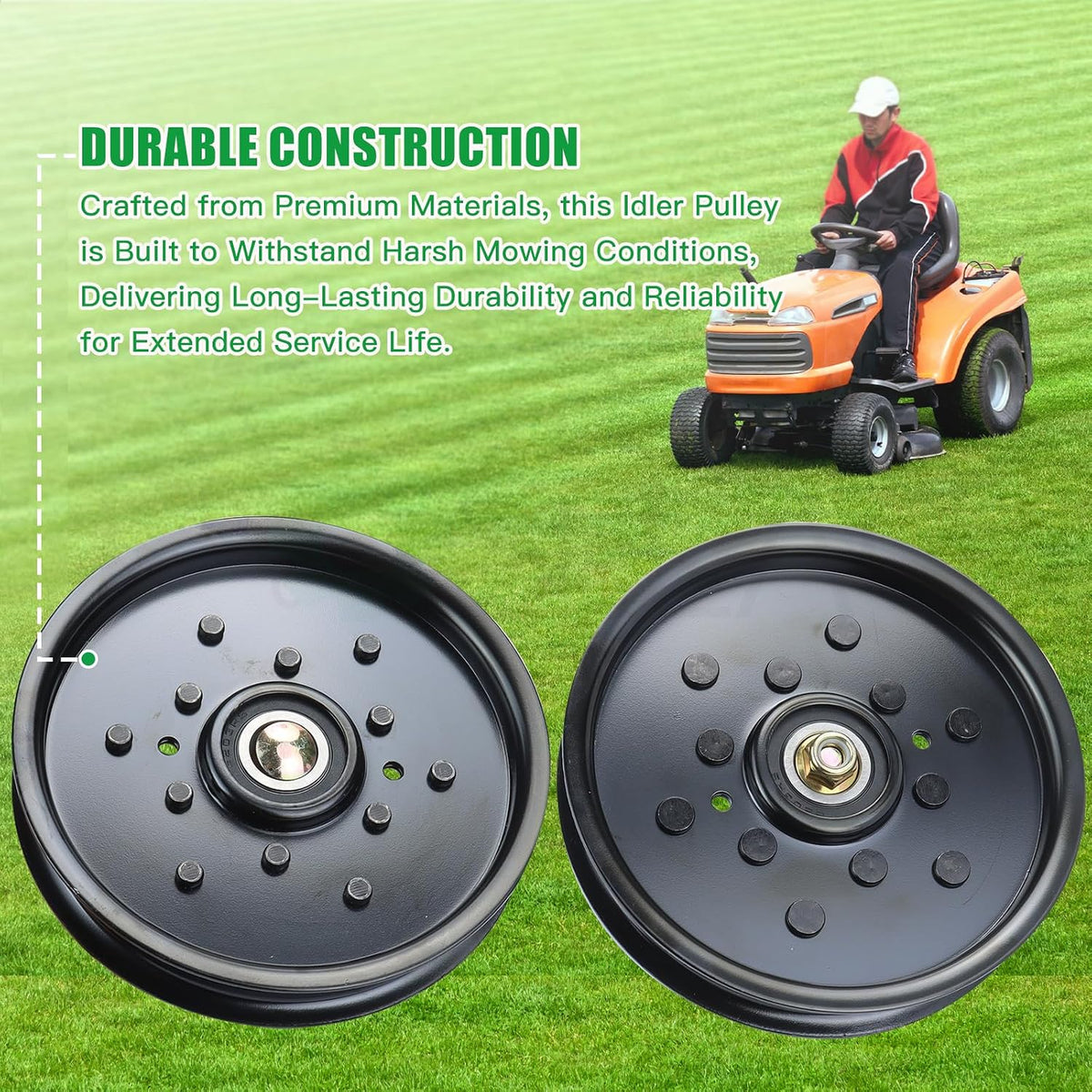 AUC16698 AM106627 Idler Pulley for John Deere Z425 Z225 Z445 Decks