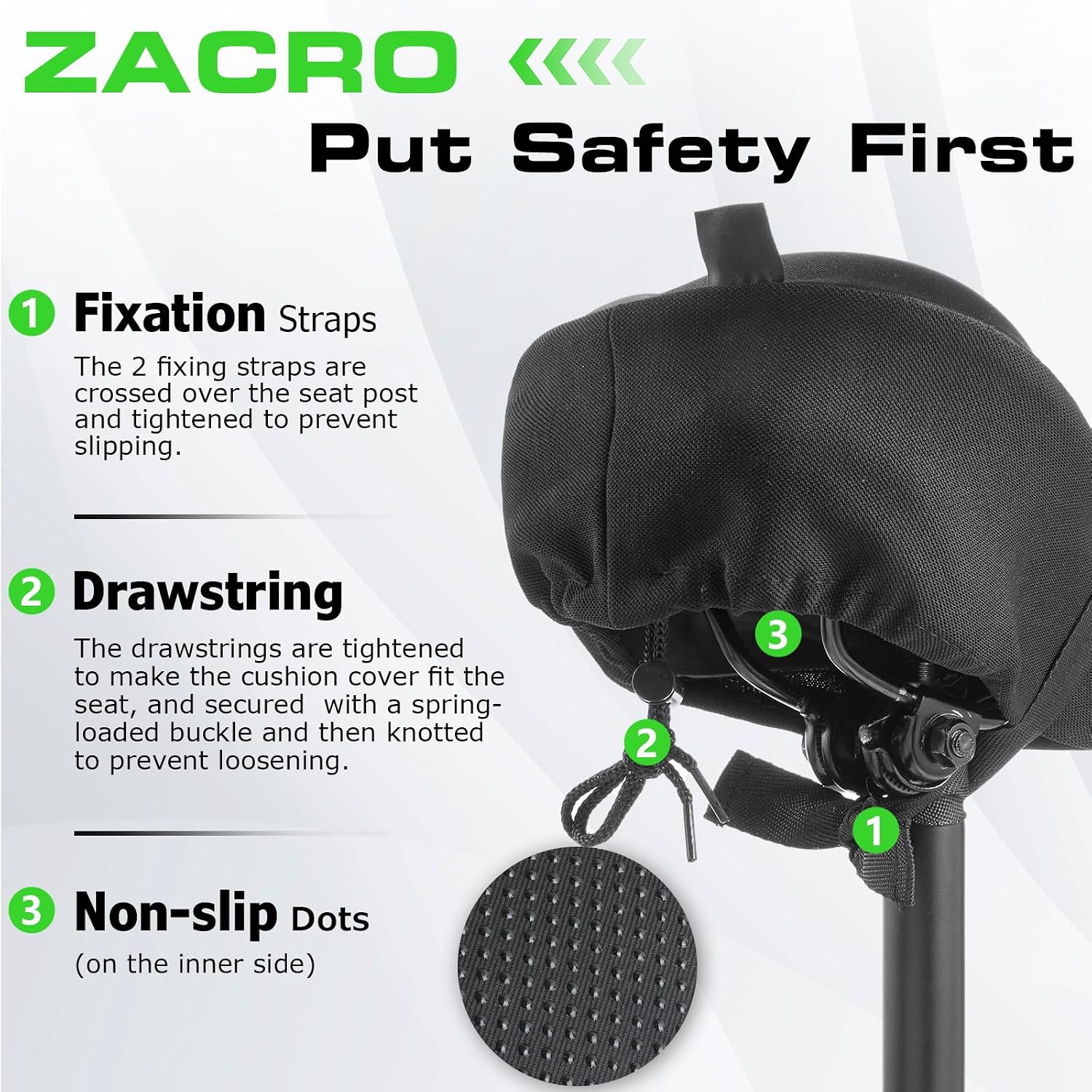Bike Seat Cushion - Gel Padded Bike Seat Cover for Men Women Comfort, Extra Soft Exercise Bicycle Seat Compatible