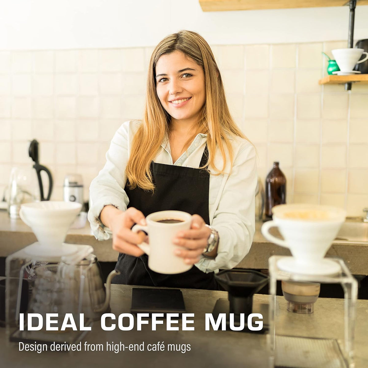 Diner Mug — Heavy Coffee Mug, Retro Coffee Mug – Sturdy & Heavy Diner Mug – Nostalgia in Every Sip [Cream, 11 oz