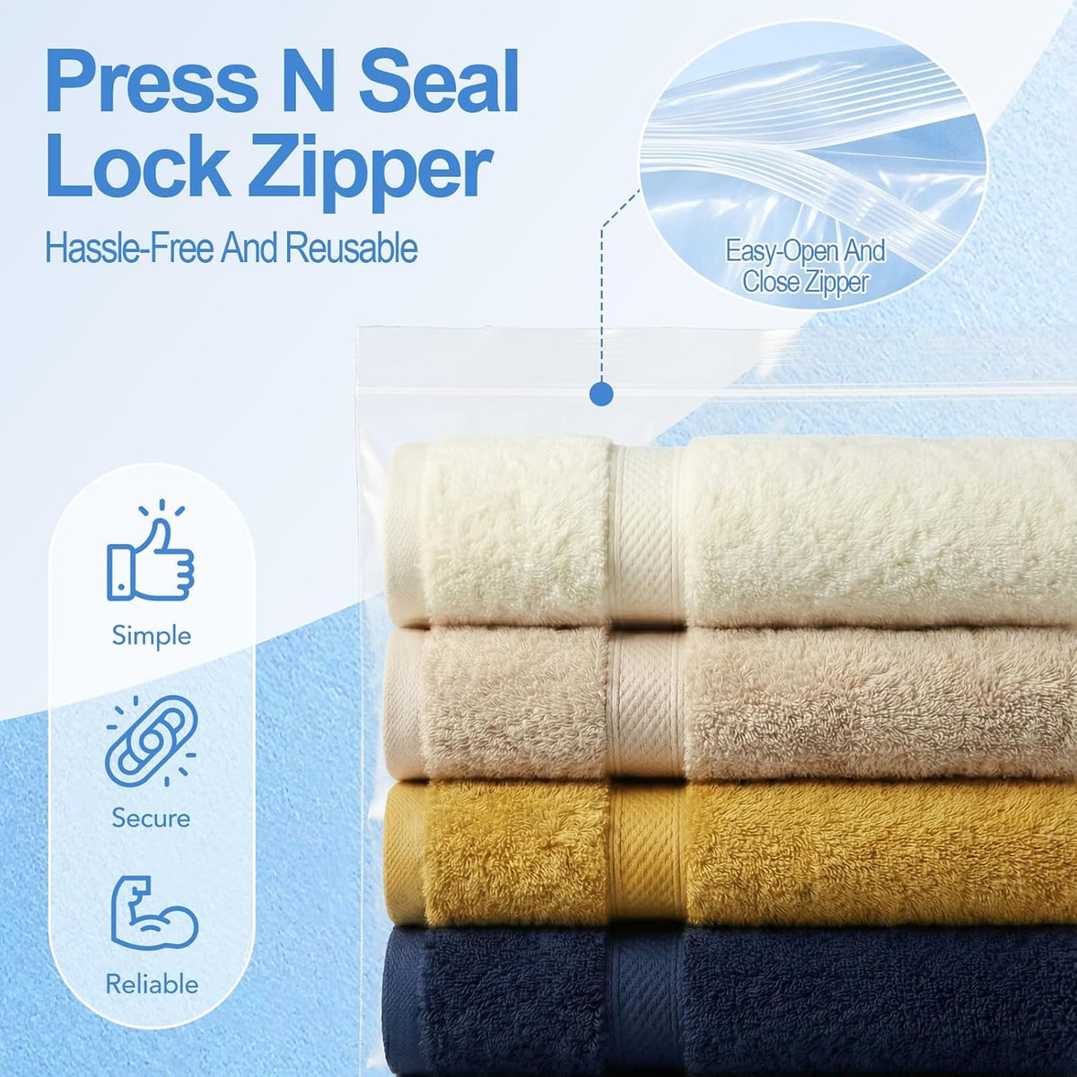 10x13 inch Clear Resealable Ziplock Large Plastic Bags 220 pcs