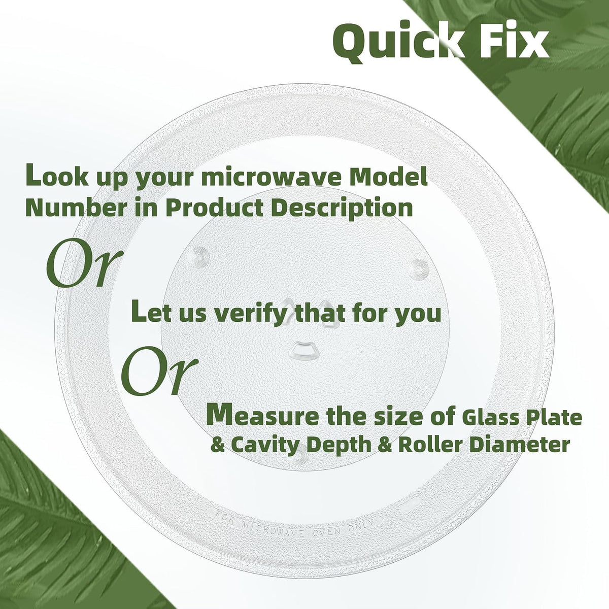 14.2" Microwave Turntable Plate for KitchenAid Microwave