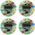 4PCS DIY CD4017 Colorful Voice Control Rotating LED Light Kit Practice Learning Electronics Training Board