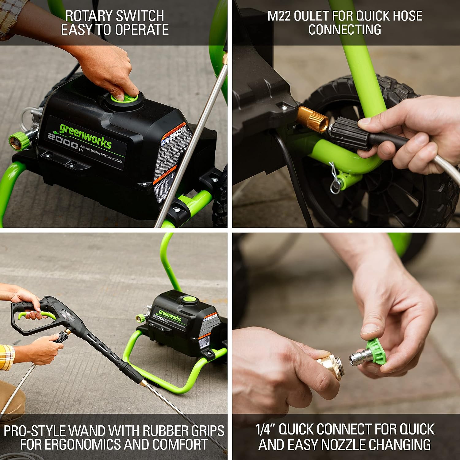 2000 PSI (1.1 GPM Max) Electric Power Washer