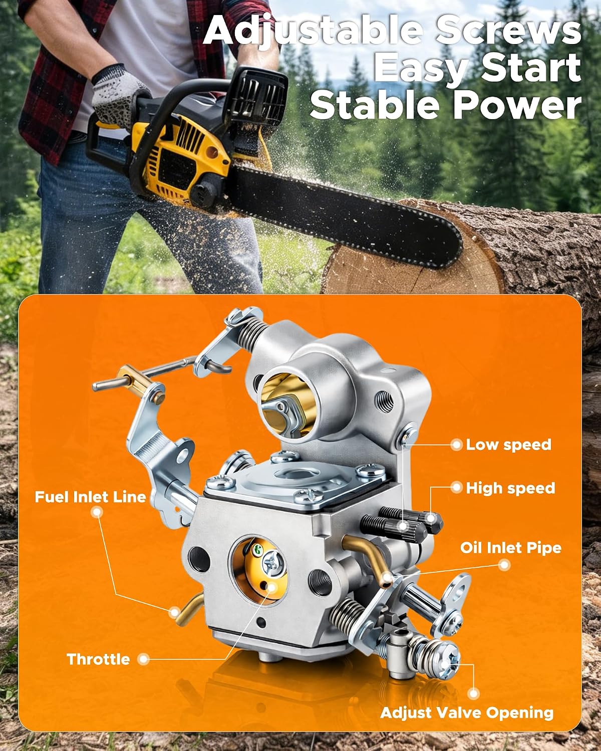 PP4218A C1M-W26 Carburetor for Poulan Pro PP4218 PP4218AVX PP4018 Chainsaw