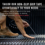 2"x10' 2Pk Grip Tape, Non-Abrasive, Waterproof, Black/Clear