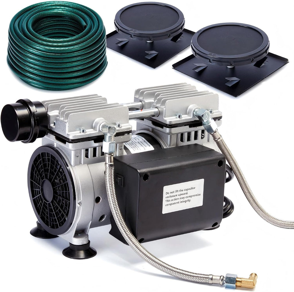 3/4 HP Pond Aerator Kit for Large Lakes up to 3 Acres, 5.76 CFM Aeration System with Upgraded Stainless Steel
