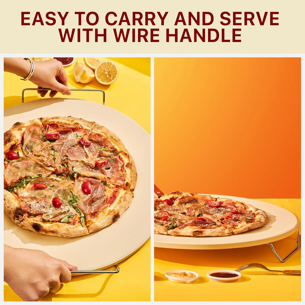 Extra Large Round Pizza Stone For Oven 18 Inch Approx (17.8 inch)