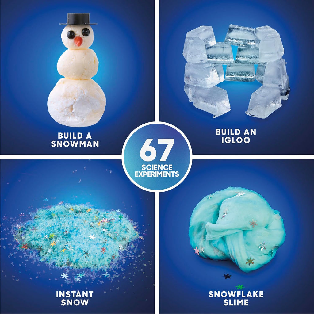 Frozen Earth Science Kit – 67 Experiments STEM Chemistry Lab for Kids| Grow Crystals, Make Snow & Slime, Ice