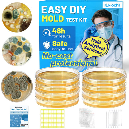 Mold Test Kit for Home - 8 Simple Detection Tests for Surface Mold, HVAC System & Indoor Air Quality - DIY Black Mold