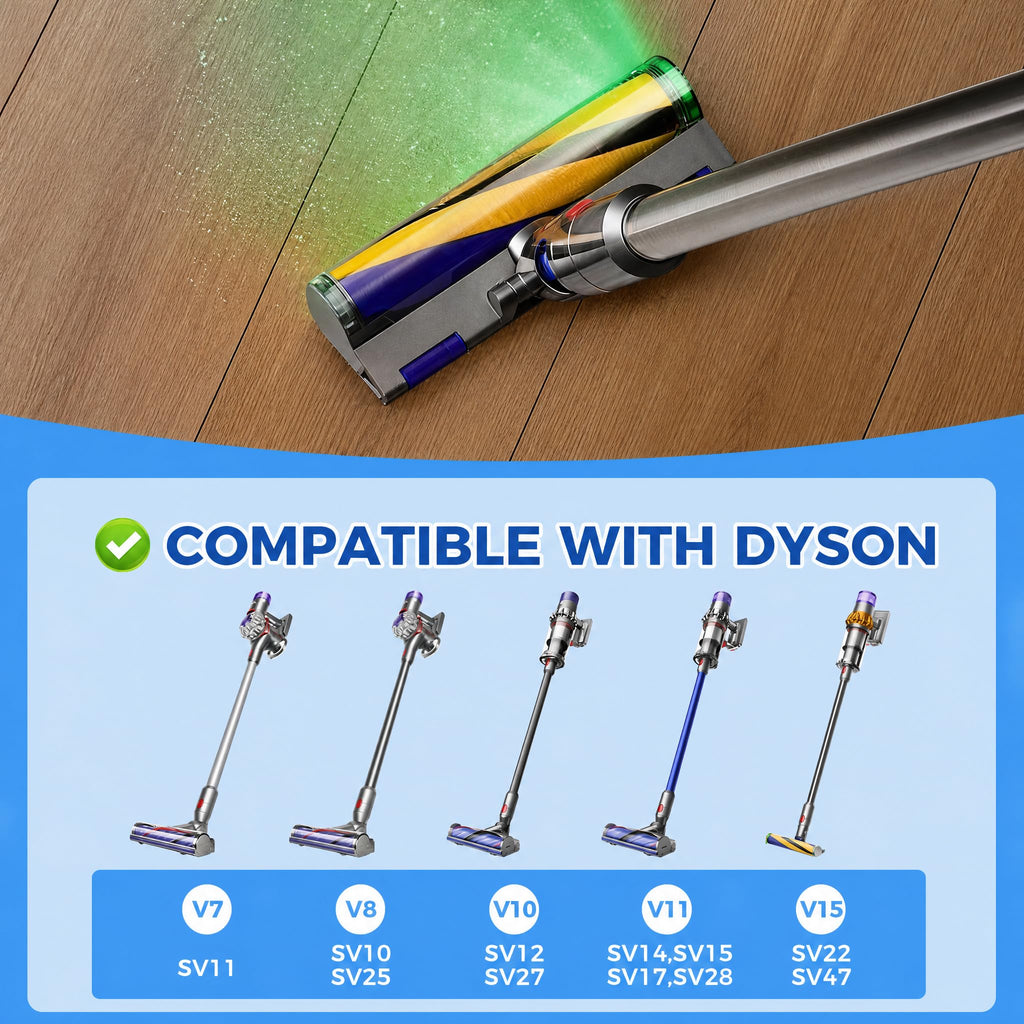 BEGAVET V15 V11 LED Soft Roller Replacement Head for Dyson V10 V11 V15 V8