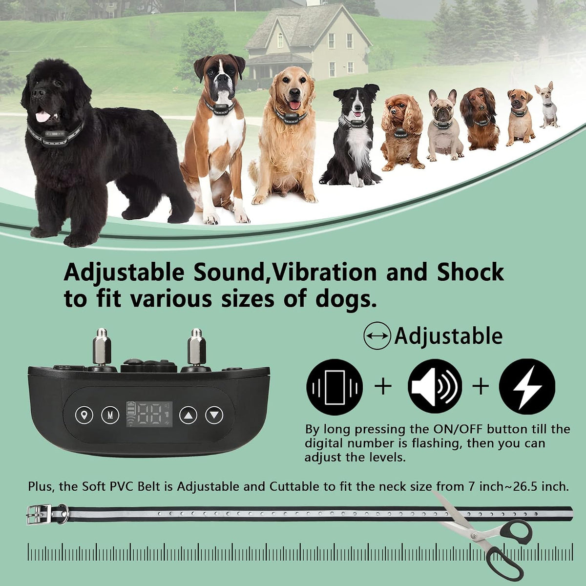 GPS Wireless Dog Fence System for 2 Dog, Electric Satellite Technology Pet Containment System by GPS Signal Boundary