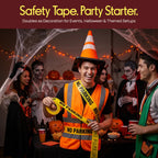 No Parking Tape | Yellow Caution Tape Roll 4-Pack, 656 Ft Each