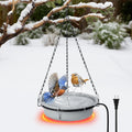 1 Set 100W Thermostatical Hanging Heated Birdbath for Winter Outdoor