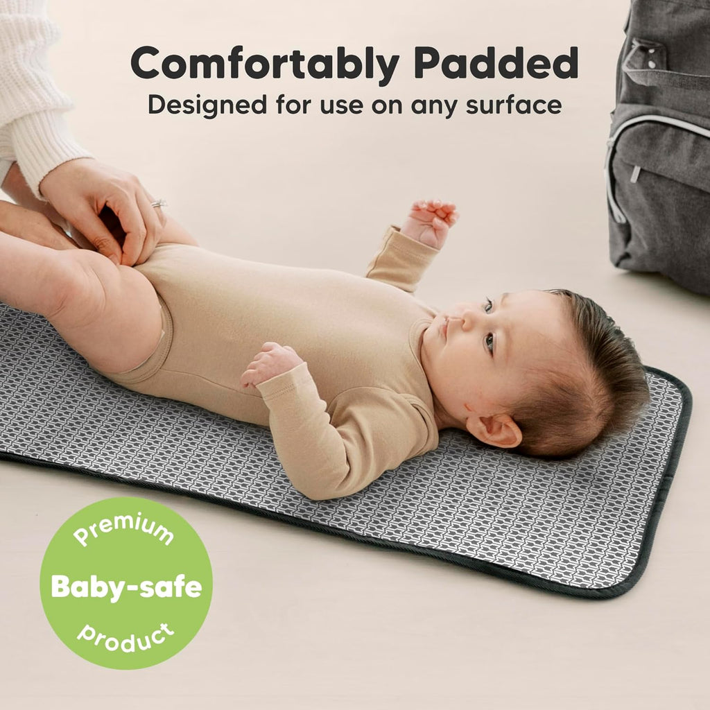 Portable Diaper Changing Pad, Easy Wipe Clean - Foldable Waterproof Baby Changing Mat for Diaper Bag, Compact