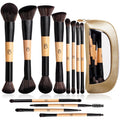 Double-ended Makeup Brush Set With Concealer Brush & Foundation Brush, Eyeshadow Brush- Travel-friendly Multi-purpose
