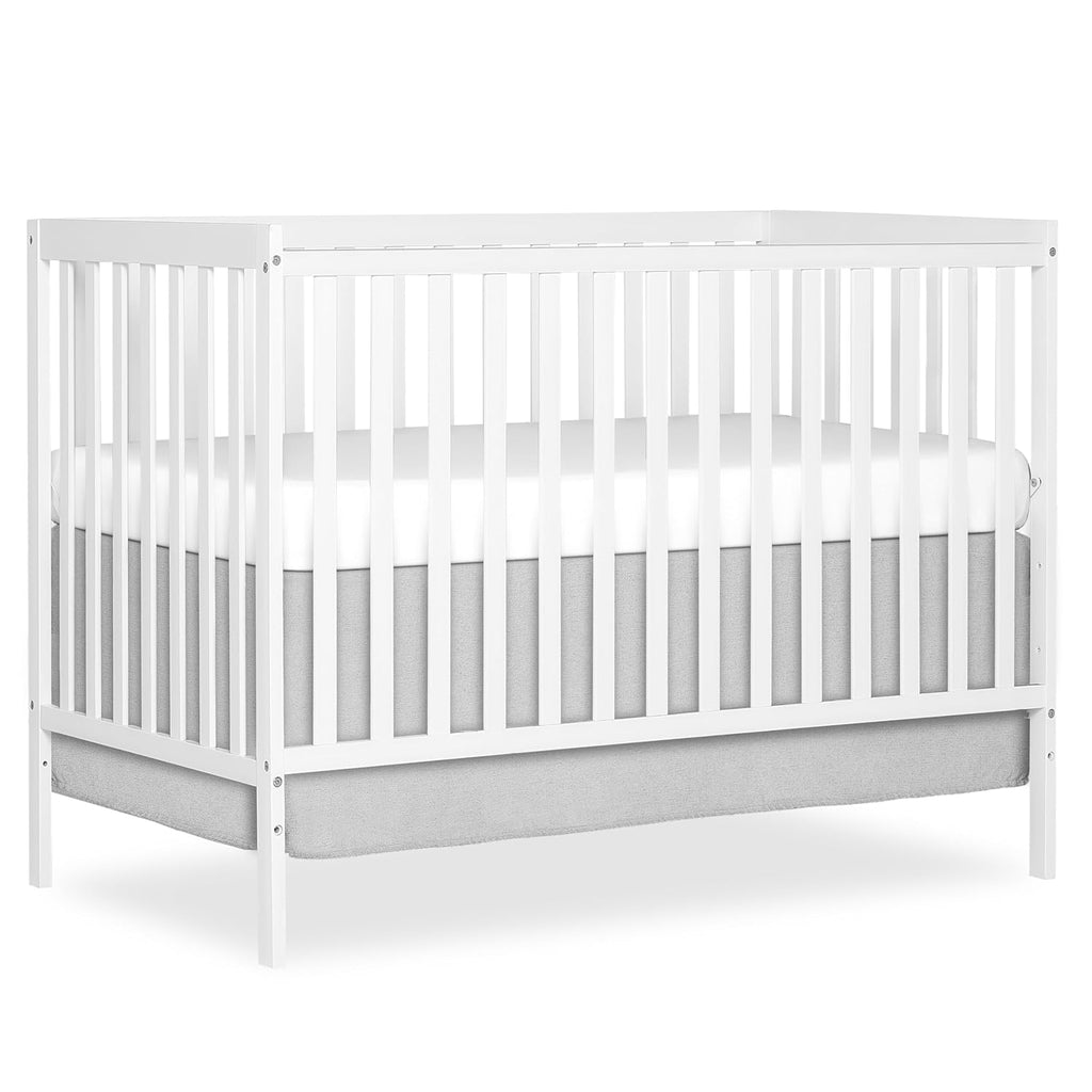 Synergy 5-in-1 Convertible Full-Size Baby Crib with Toddler, Day & Full Bed Conversion in White, GreenGuard Gold &