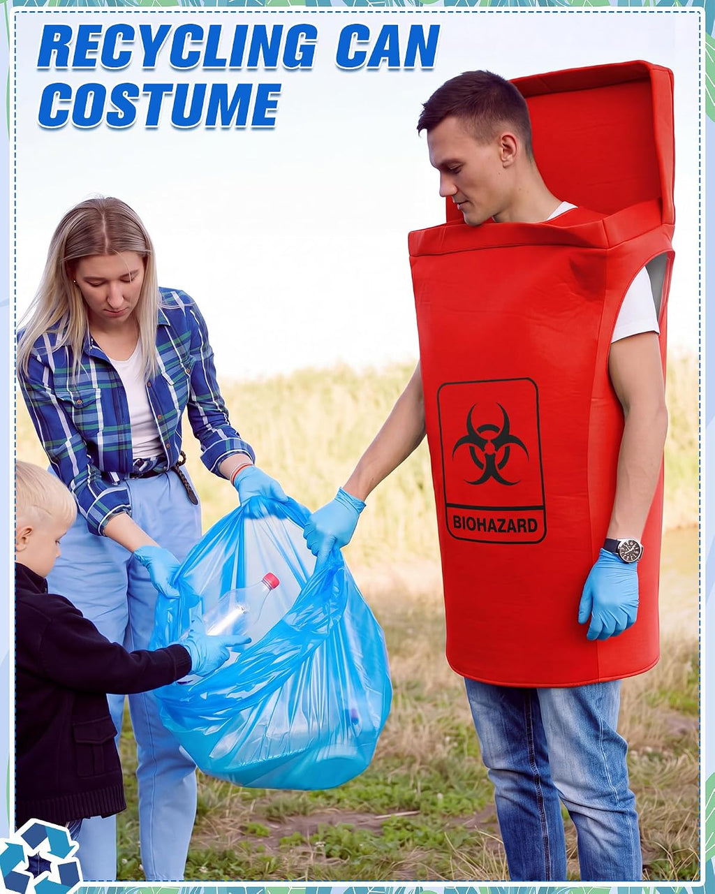 Halloween Trash Can Costume for Men Women | Garbage Can Dumpster Costume for Adult One Size Dress up Party Cosplay