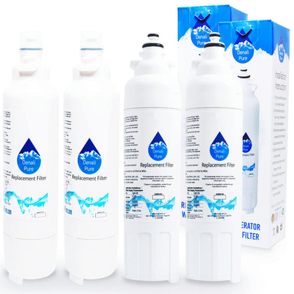 4-Pack Replacement LT800P Water Filter for LG - Compatible with LG LMXS30776S, LG LSXS26326S, LG LSC22991ST, LG