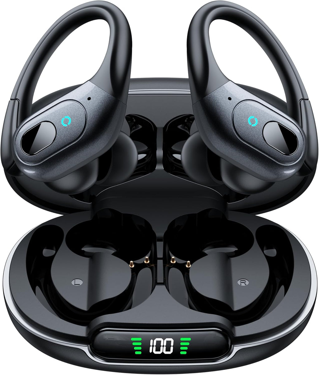 Active Noise Cancelling Earbuds Wireless Bluetooth Headphones Ear Buds 90Hrs Playback Stereo Bass Earphones with Mic
