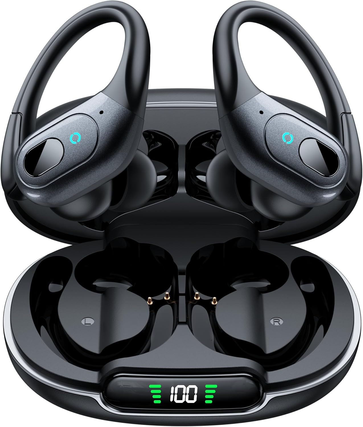 Active Noise Cancelling Earbuds Wireless Bluetooth Headphones Ear Buds 90Hrs Playback Stereo Bass Earphones with Mic