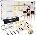 22FT Badminton Volleyball Pickleball Net, Adjustable Height | Backyard, Beach, Lawn, Outdoor, Indoor, Portable, Net