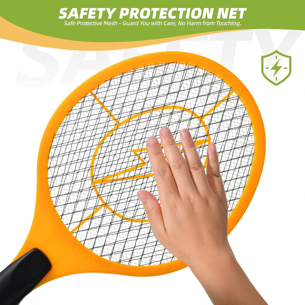 Electric Fly Swatter, Pack of 3 Bug Zapper, Fly Zapper, Handheld Powerful 3000V Zapper Racket for Indoor, Mosquito &