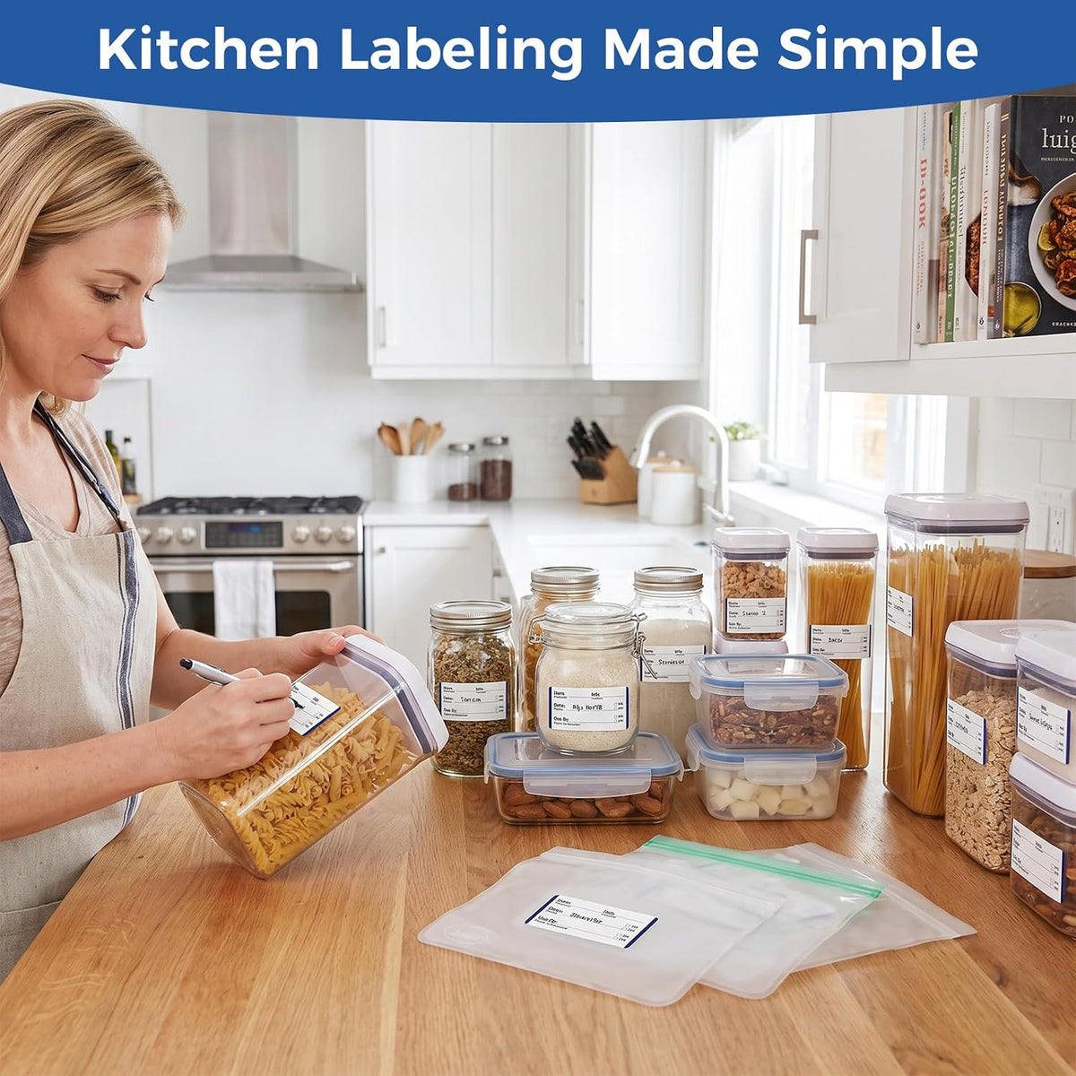 2 Rolls 1000 Pieces Dissolvable Food Labels