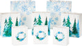 Christmas Gift Bags, Assorted 8-Pack (Wreath, Trees, Snowflakes)