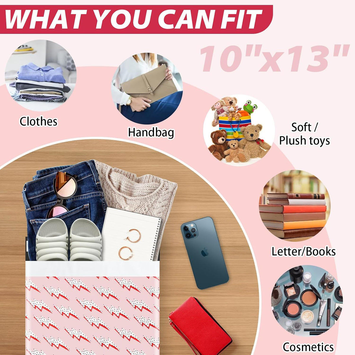 Poly Mailers 10x13, 100PCS Packaging Bags, Mailers Poly Bags for Shipping, Shipping Envelopes, Mailing Bags
