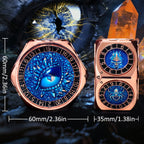 8-in-1 RPG Dice Set, Metal Spinner Dice with Dual D20, Copper Blue