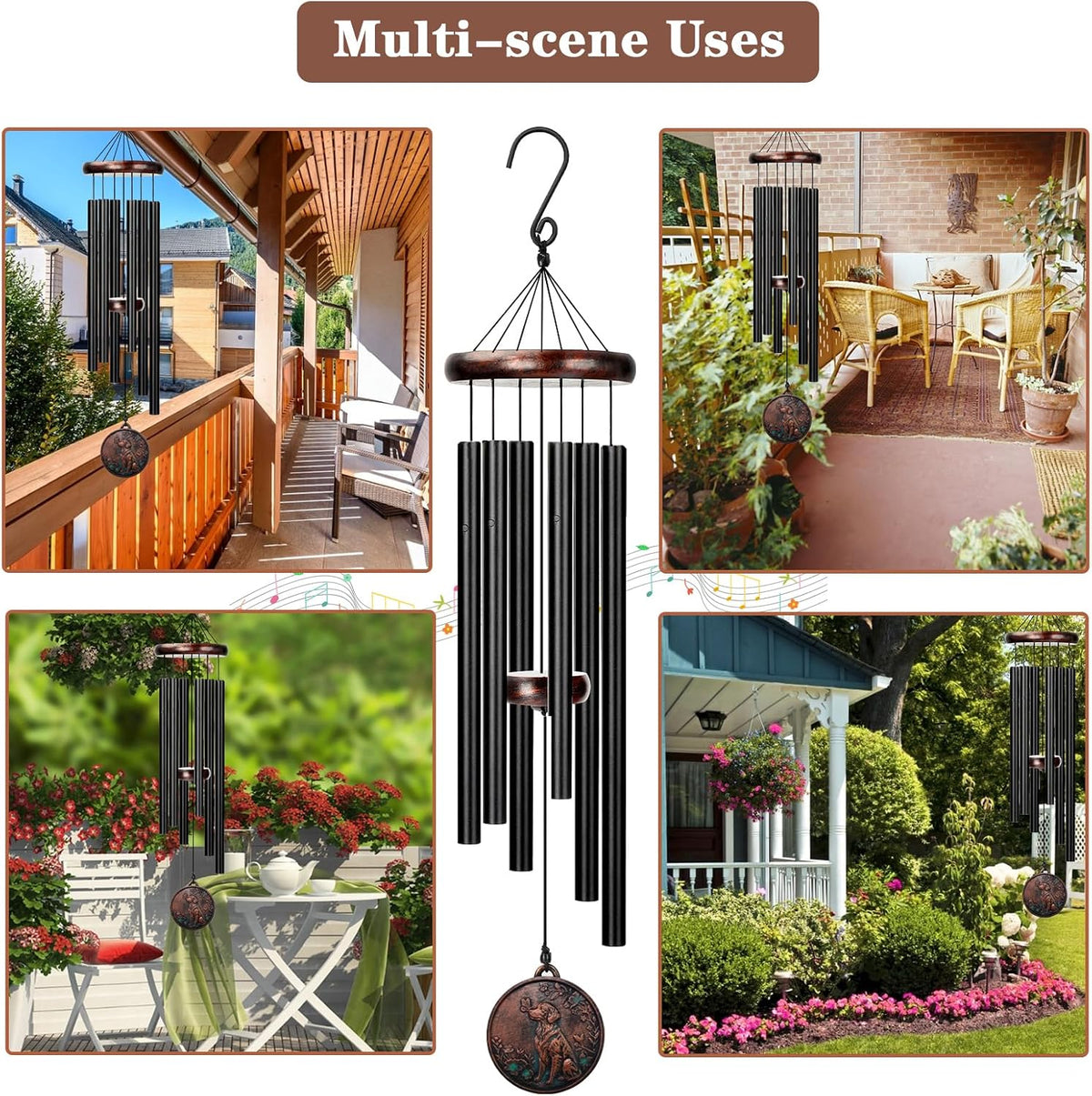 Pet Memorial Gifts for Dogs, 32" Dog Memorial Wind Chime, Dog Memorial Gift