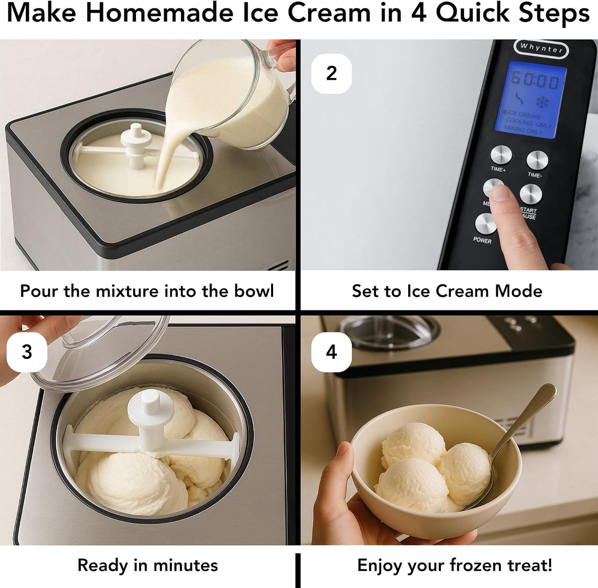 Automatic Ice Cream Maker, 2.1 Qt, ICM-200LS