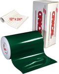 651 Gloss Dark Green Adhesive Craft Vinyl for Cameo, Cricut & Silhouette Including Roll of Clear Transfer Paper (6ft