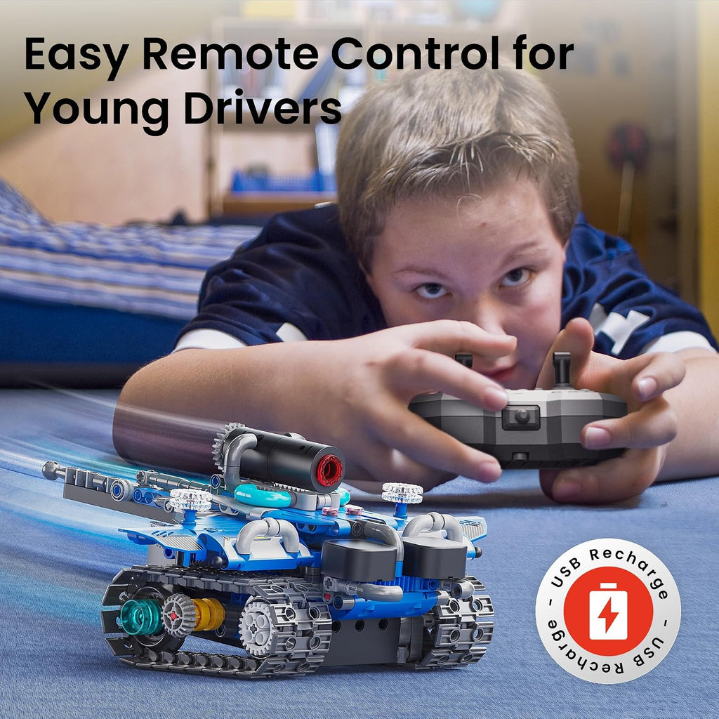 STEM Robot Building Kit with Remote Control Gifts for Boys 8-14