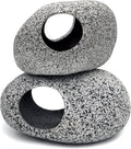 Aquarium Decorations Rock,Stackable Fish Tank Decor Cave, Ceramic Shelters | Shrimp Habitat, Breeding Tube, Hiding