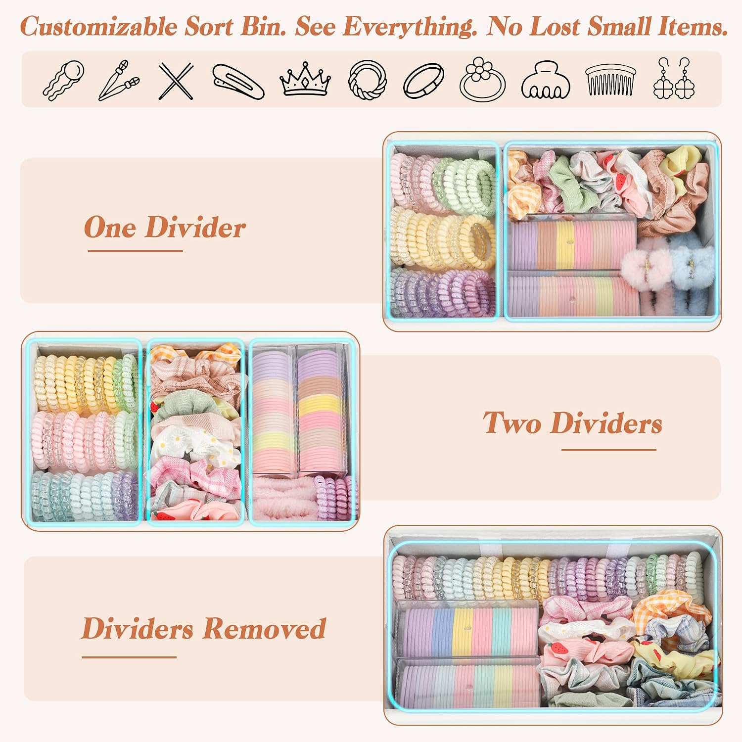 Headband Holder Stand - Versatile Organizer for Scrunchies, Bows & Claw Clips - Compact Hair Accessories Storage for