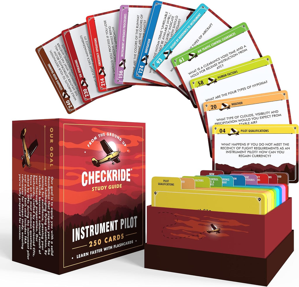 Instrument Pilot IFR Oral Exam Flashcards by Checkride Study Guide - 250+ Flashcards Covering All Topics Developed by