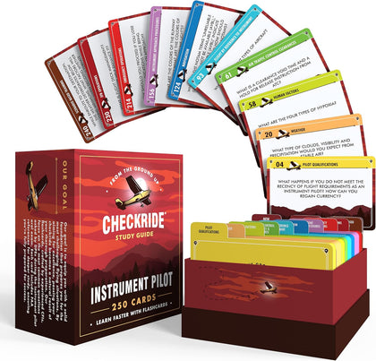 Instrument Pilot IFR Oral Exam Flashcards by Checkride Study Guide - 250+ Flashcards Covering All Topics Developed by