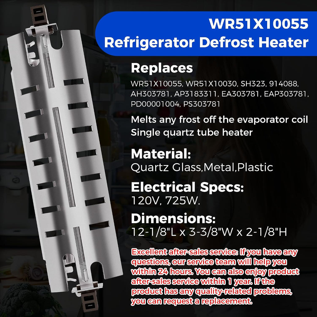 Romalon WR51X10055 Refrigerator Defrost Heater Kit