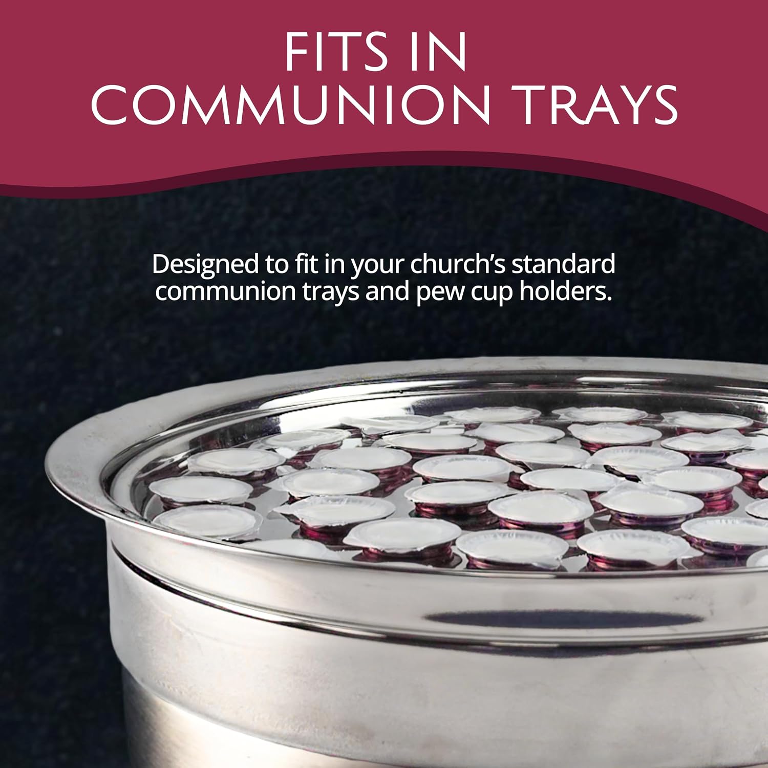 Elements Offset Tabs Communion Cups & Wafer Set (25 Count)