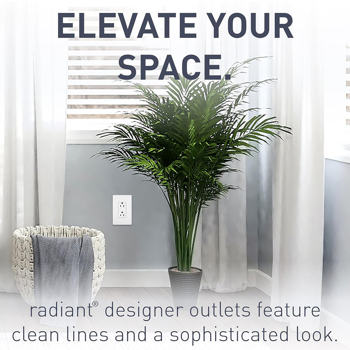 Legrand Radiant 15 Amp Decorator Duplex Outlet White 1 Pack