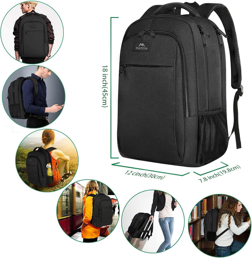 Business Laptop Backpack, 15.6 Inch Travel Laptop Bag Rucksack, Water-Resistant Bag Daypack for Work College Computer
