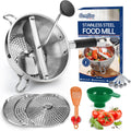 Stainless Steel Food Mills With 3 Milling Discs,Ergonomic design Of Rotary Food Mills For Tomato Sauce,Potatoes,Jams