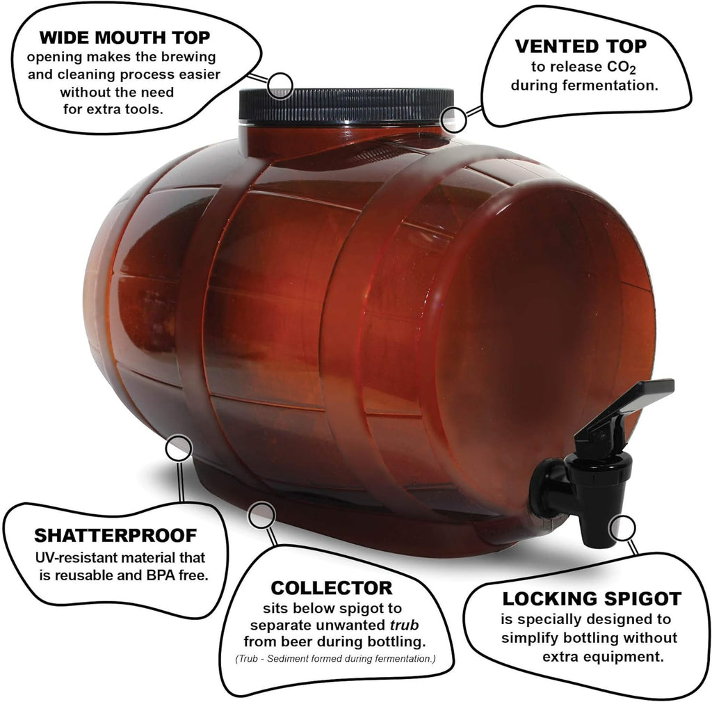 Craft Beer Making Kit 4 Gallon Complete DIY Home Brew Set Everything Included, Bottles, Refills Brew in 30 Minutes
