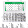 820Pcs Screw Assortment Kit, M2-M4 Stainless Steel Hex Socket Cap Bolts